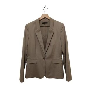 Antonio Melani Light Gold Single Breasted Peak Lapel Blazer Sz 10